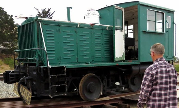 photo of Green Plymouth Loco at SLORRM