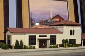 photo of model train station